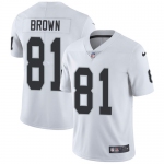 Nike Oakland Raiders #81 Tim Brown White Men's Stitched NFL Vapor Untouchable Limited Jersey