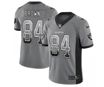 Nike Oakland Raiders 84 Antonio Brown Gray Drift Fashion Limited Jersey