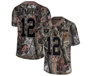 Nike Raiders #12 Kenny Stabler Camo Men's Stitched NFL Limited Rush Realtree Jersey