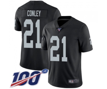 Nike Raiders #21 Gareon Conley Black Team Color Men's Stitched NFL 100th Season Vapor Limited Jersey