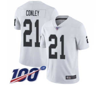 Nike Raiders #21 Gareon Conley White Men's Stitched NFL 100th Season Vapor Limited Jersey