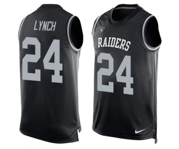 Nike Raiders #24 Marshawn Lynch Black Team Color Men's Stitched NFL Limited Tank Top Jersey