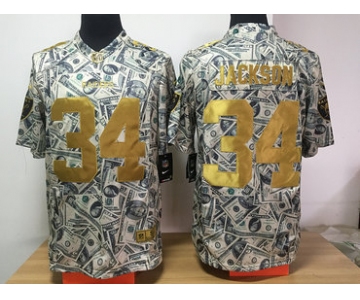 Nike Raiders 34 Bo Jackson Grey US Dollar Fashion Limited Jersey