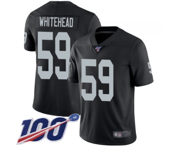 Nike Raiders #59 Tahir Whitehead Black Team Color Men's Stitched NFL 100th Season Vapor Limited Jersey
