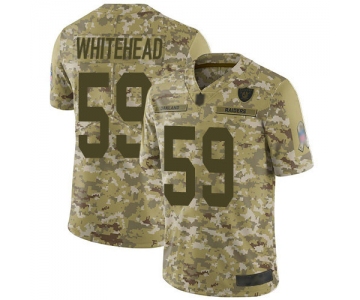 Nike Raiders #59 Tahir Whitehead Camo Men's Stitched NFL Limited 2018 Salute To Service Jersey