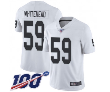 Nike Raiders #59 Tahir Whitehead White Men's Stitched NFL 100th Season Vapor Limited Jersey