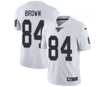 Nike Raiders 84 Antonio Brown White 100th Season Vapor Untouchable Limited Jersey