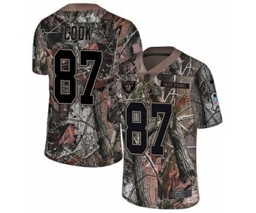 Nike Raiders #87 Jared Cook Camo Men's Stitched NFL Limited Rush Realtree Jersey