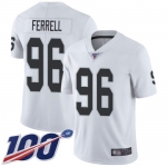 Nike Raiders #96 Clelin Ferrell White Men's Stitched NFL 100th Season Vapor Limited Jersey