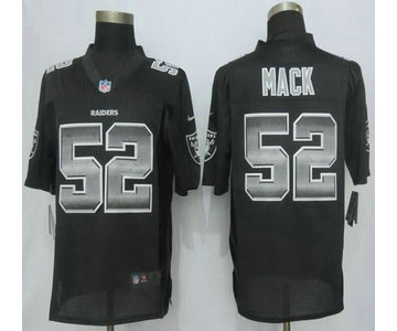 Oakland Raiders #52 Khalil Mack Black Strobe 2015 NFL Nike Fashion Jersey