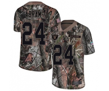 Raiders #24 Johnathan Abram Camo Men's Stitched Football Limited Rush Realtree Jersey