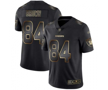 Raiders #84 Antonio Brown Black Gold Men's Stitched Football Vapor Untouchable Limited Jersey