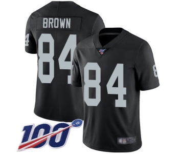 Raiders #84 Antonio Brown Black Team Color Men's Stitched Football 100th Season Vapor Limited Jersey