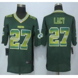 Green Bay Packers #27 Eddie Lacy Green Strobe 2015 NFL Nike Fashion Jersey
