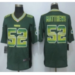 Green Bay Packers #52 Clay Matthews Green Strobe 2015 NFL Nike Fashion Jersey