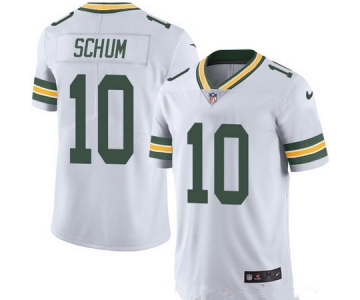 Men's Green Bay Packers #10 Jacob Schum White 2016 Color Rush Stitched NFL Nike Limited Jersey