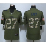 Men's Green Bay Packers #27 Eddie Lacy Green Salute To Service 2015 NFL Nike Limited Jersey