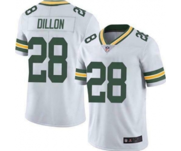 Men's Green Bay Packers #28 A.J. Dillon White Vapor Untouchable Limited Stitched Jersey