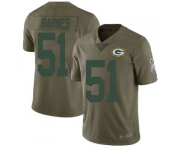 Men's Green Bay Packers #51 Krys Barnes Limited Green 2017 Salute to Service Jersey