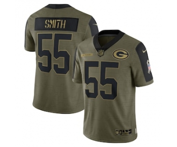 Men's Green Bay Packers #55 Za'Darius Smith Nike Olive 2021 Salute To Service Limited Player Jersey