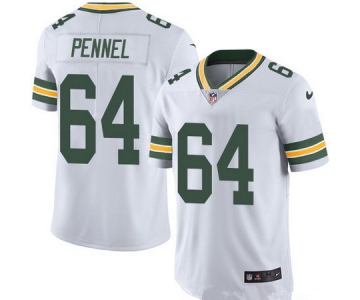 Men's Green Bay Packers #64 Mike Pennel White 2016 Color Rush Stitched NFL Nike Limited Jersey