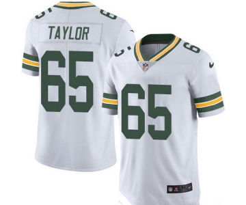 Men's Green Bay Packers #65 Lane Taylor White 2016 Color Rush Stitched NFL Nike Limited Jersey