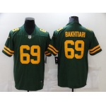 Men's Green Bay Packers #69 David Bakhtiari Green Yellow 2021 Vapor Untouchable Stitched NFL Nike Limited Jersey