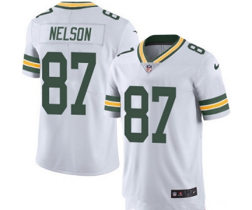 Men's Green Bay Packers #87 Jordy Nelson White 2016 Color Rush Stitched NFL Nike Limited Jersey