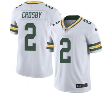 Nike Green Bay Packers #2 Mason Crosby White Men's Stitched NFL Vapor Untouchable Limited Jersey