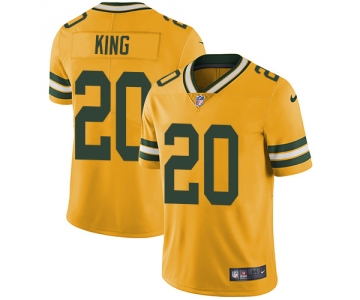 Nike Green Bay Packers #20 Kevin King Yellow Men's Stitched NFL Limited Rush Jersey