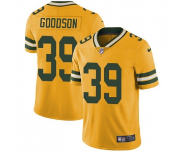 Nike Green Bay Packers #39 Demetri Goodson Yellow Men's Stitched NFL Limited Rush Jersey