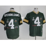 Nike Green Bay Packers #4 Superbowlchamps Green Team Color Men's Stitched NFL Limited Jersey