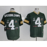 Nike Green Bay Packers #4 Superbowlchamps Green Team Color Men's Stitched NFL Limited Jersey