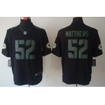 Nike Green Bay Packers #52 Clay Matthews Black Impact Limited Jersey