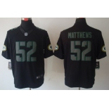 Nike Green Bay Packers #52 Clay Matthews Black Impact Limited Jersey