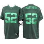 Nike Green Bay Packers #52 Clay Matthews Drenched Limited Green Jersey