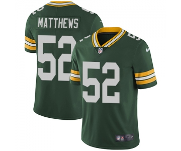 Nike Green Bay Packers #52 Clay Matthews Green Team Color Men's Stitched NFL Vapor Untouchable Limited Jersey