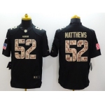 Nike Green Bay Packers #52 Clay Matthews Salute to Service Black Limited Jersey