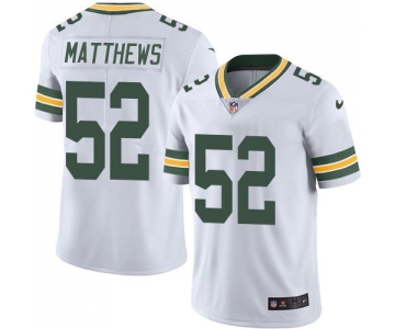 Nike Green Bay Packers #52 Clay Matthews White Men's Stitched NFL Vapor Untouchable Limited Jersey