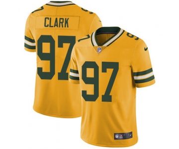 Nike Green Bay Packers #97 Kenny Clark Yellow Men's Stitched NFL Limited Rush Jersey