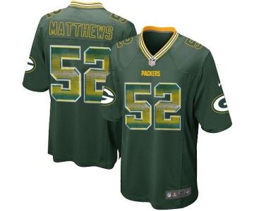 Nike Packers #52 Clay Matthews Green Team Color Men's Stitched NFL Limited Strobe Jersey