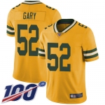 Nike Packers #52 Rashan Gary Yellow Men's Stitched NFL Limited Rush 100th Season Jersey