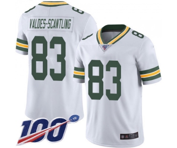 Nike Packers #83 Marquez Valdes-Scantling White Men's Stitched NFL 100th Season Vapor Limited Jersey