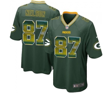 Nike Packers #87 Jordy Nelson Green Team Color Men's Stitched NFL Limited Strobe Jersey