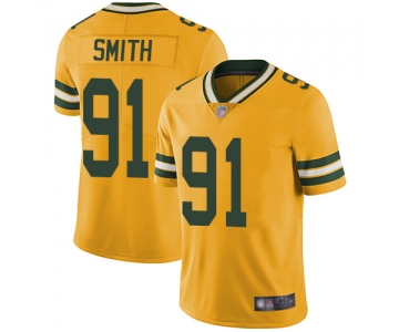 Packers #91 Preston Smith Yellow Men's Stitched Football Limited Rush Jersey