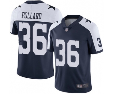 Cowboys #36 Tony Pollard Navy Blue Thanksgiving Men's Stitched Football Vapor Untouchable Limited Throwback Jersey