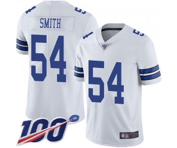 Cowboys #54 Jaylon Smith White Men's Stitched Football 100th Season Vapor Limited Jersey