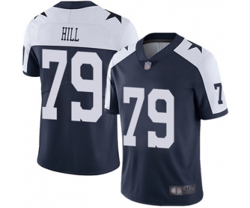 Cowboys #79 Trysten Hill Navy Blue Thanksgiving Men's Stitched Football Vapor Untouchable Limited Throwback Jersey