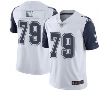 Cowboys #79 Trysten Hill White Men's Stitched Football Limited Rush Jersey