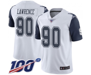 Cowboys #90 Demarcus Lawrence White Men's Stitched Football Limited Rush 100th Season Jersey